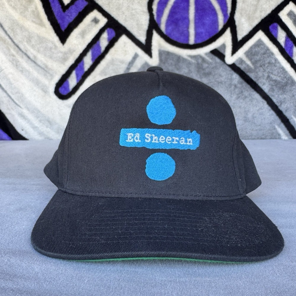 Ed Sheeran Embroidered Logo Black Adjustable Snapback Hat‎ Baseball Cap Concert
